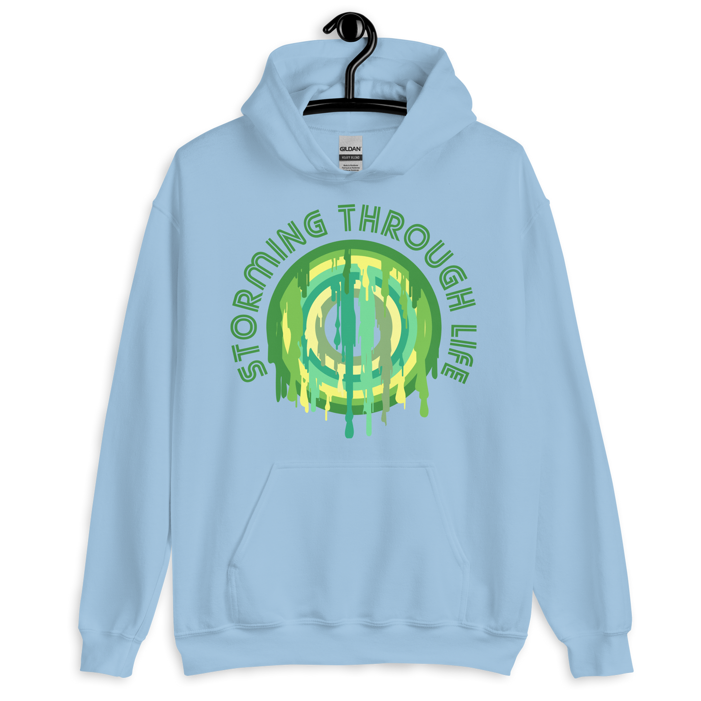 ICSAR:  Unisex Hoodie "Storming through life" -- Fun Ones, Unisex