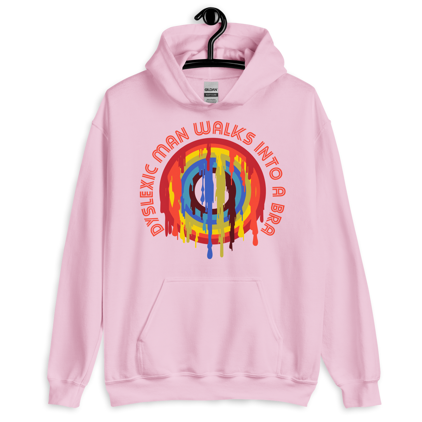 ICSAR:  Unisex Hoodie "Dyslexic man walks into a bra" -- Fun Ones, Unisex