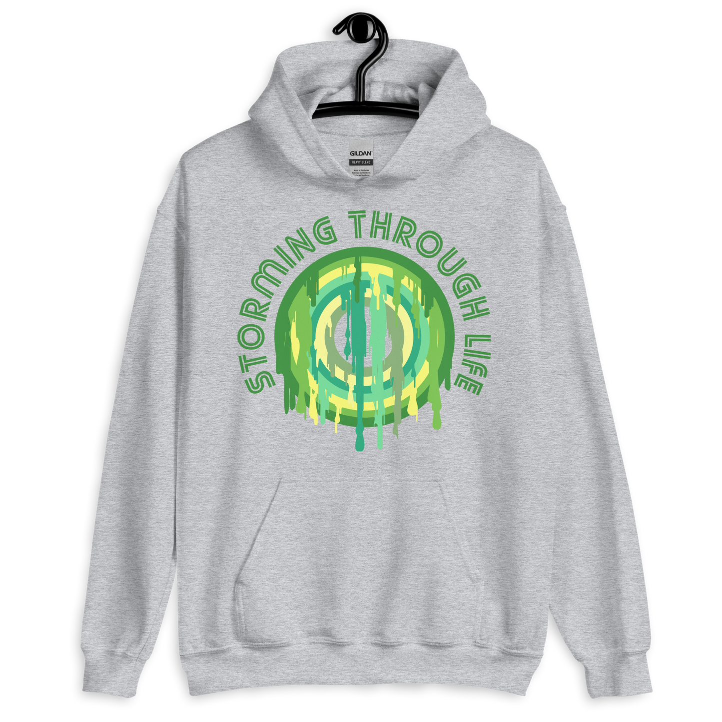 ICSAR:  Unisex Hoodie "Storming through life" -- Fun Ones, Unisex