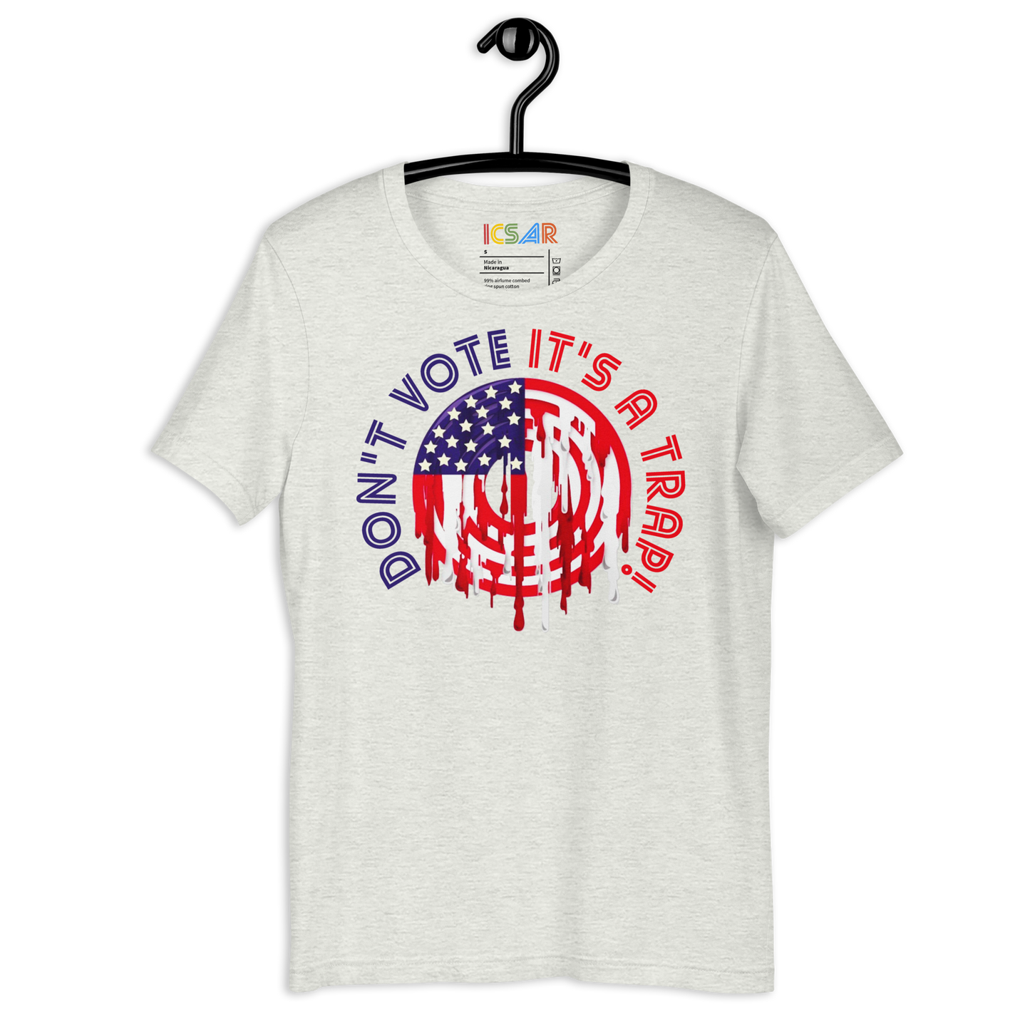 ICSAR:  Unisex T-Shirt "Don't Vote it's a trap" -- Fun Ones, Unisex