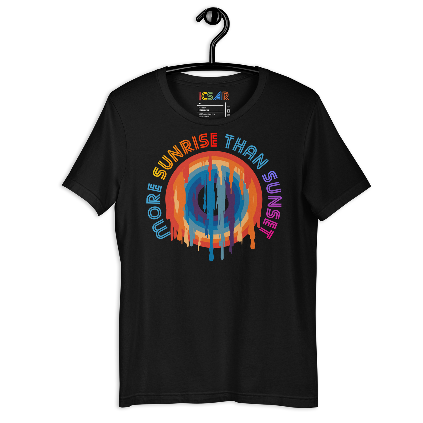 ICSAR:  Unisex T-Shirt "More sunrise than sunset" -- Home block 2, Unisex