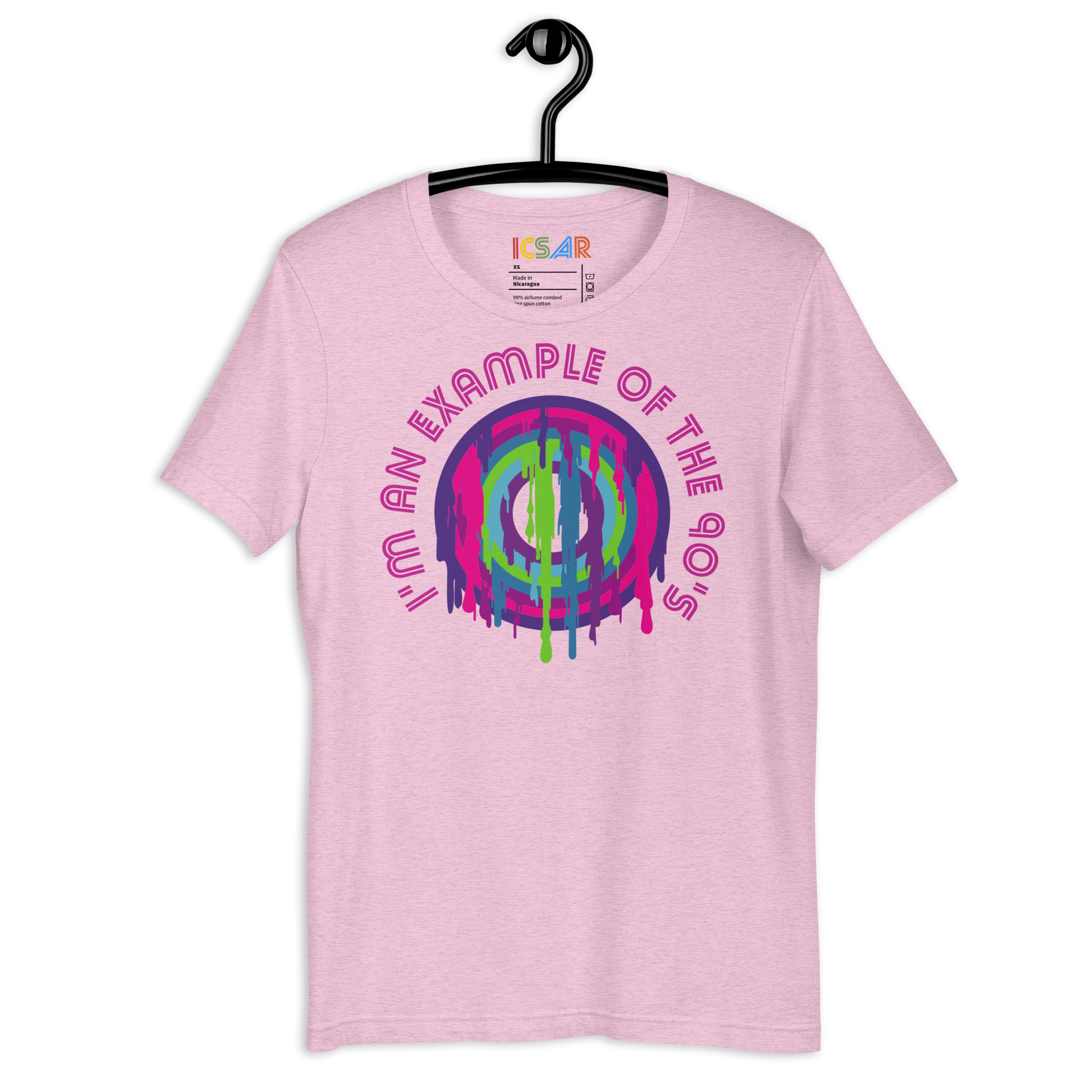 ICSAR:  Unisex T-Shirt "I am an example of the 90s" -- Decades, Unisex