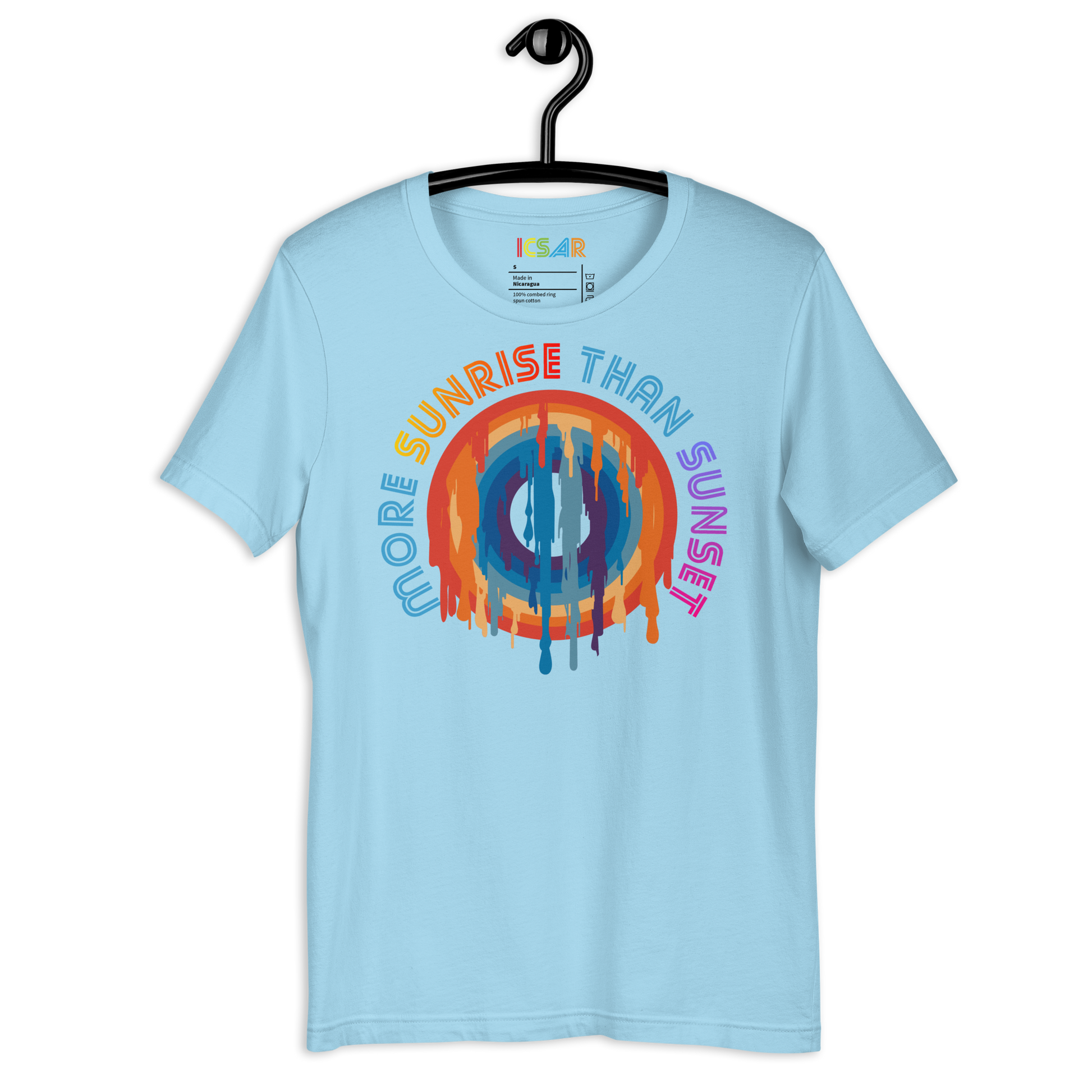 ICSAR:  Unisex T-Shirt "More sunrise than sunset" -- Home block 2, Unisex